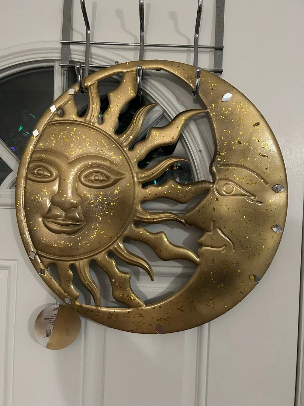 Sun and Moon Metal Wall Decor - Gold 18 inches round